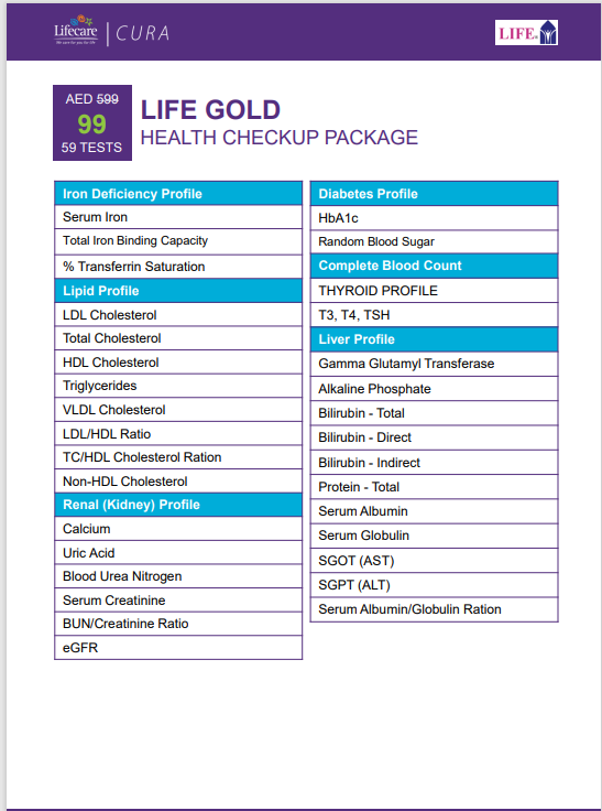 Life Gold Health Checkup Plan